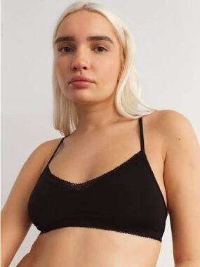 Blush Lingerie The Micro Lace Trim Bralette, Black